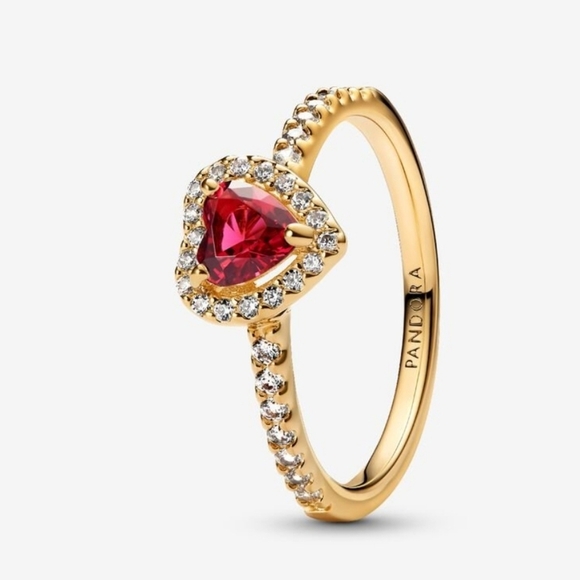 Pandora Elevated Heart Ring 14k gold plating - Picture 3 of 10